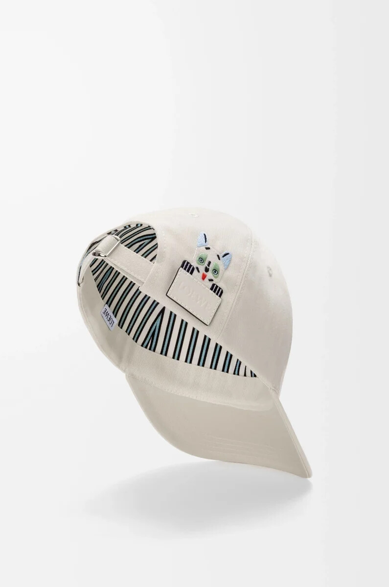 cappellino futurist cat in cotone bianconero
