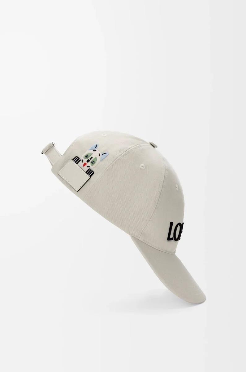 cappellino futurist cat in cotone bianconero
