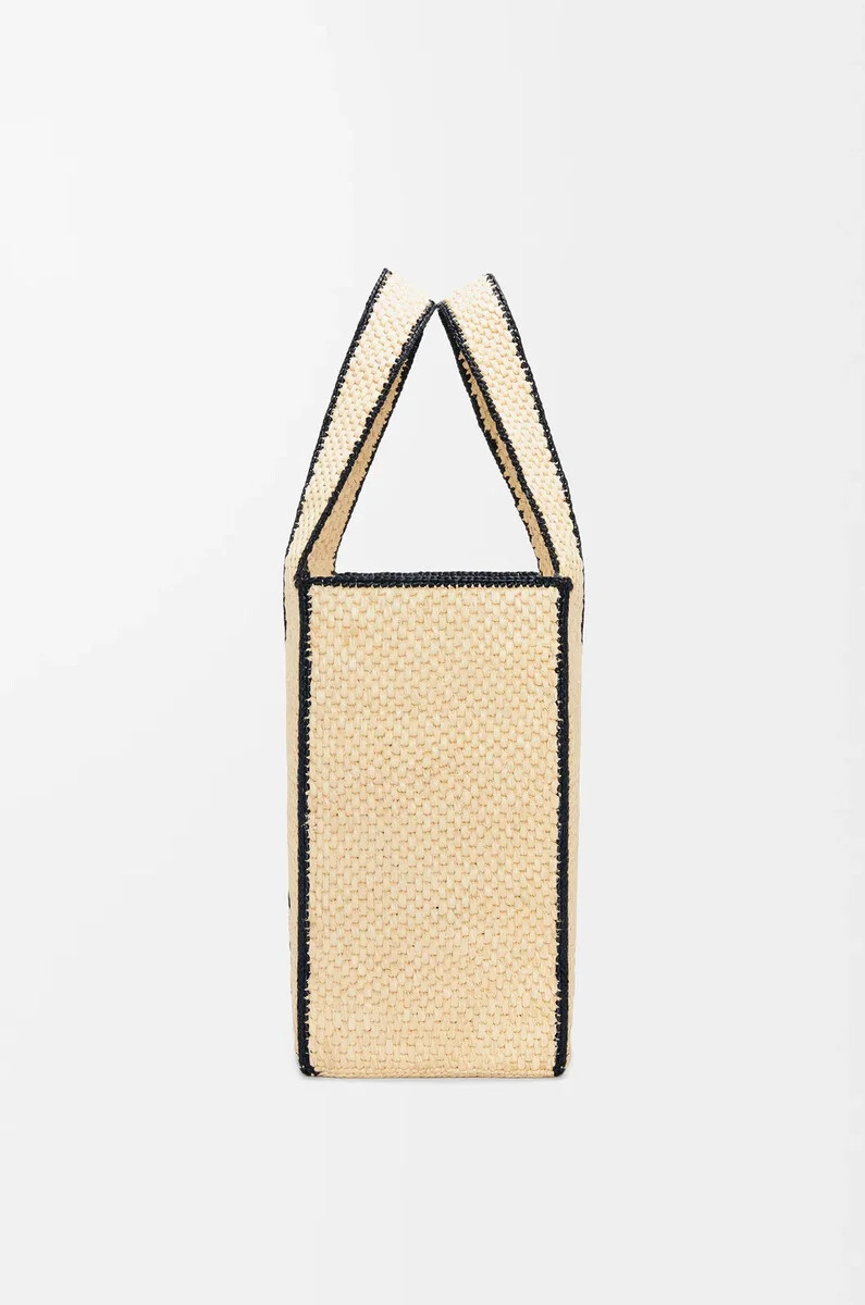 borsa grande loewe font in rafia naturale