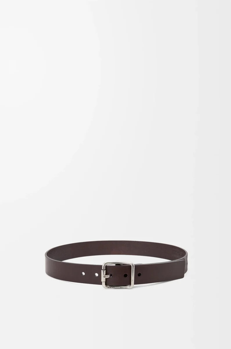 cintura double roller curve in vitello conciato al vegetale dark cigarvintage palladium