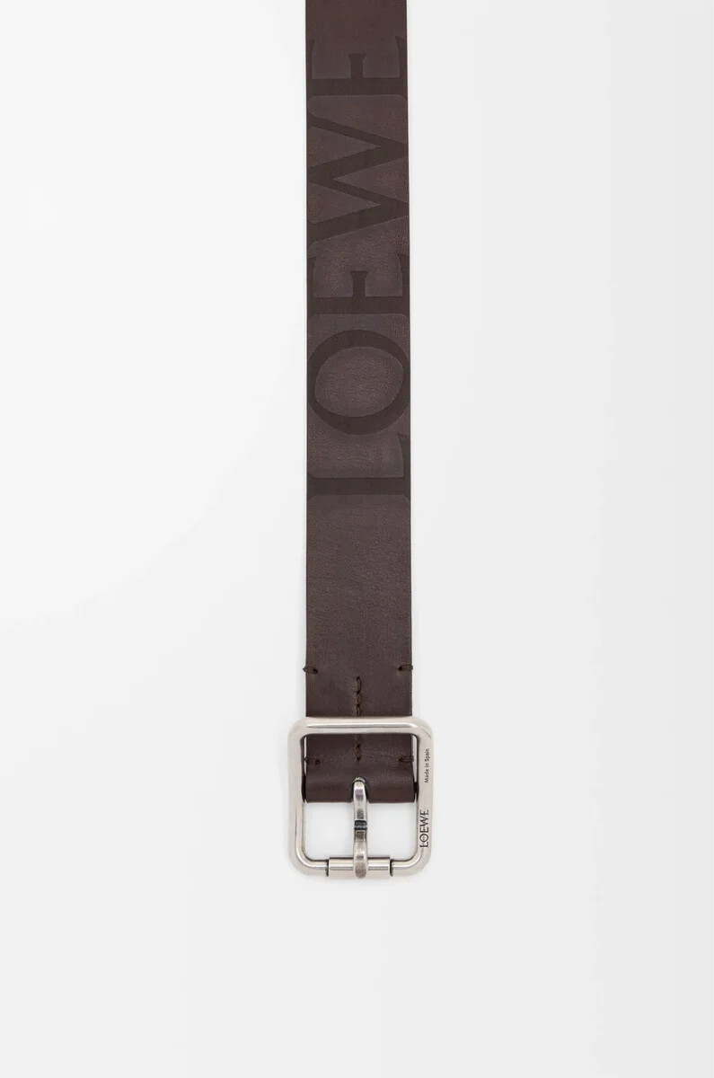 cintura double roller curve in vitello conciato al vegetale dark cigarvintage palladium