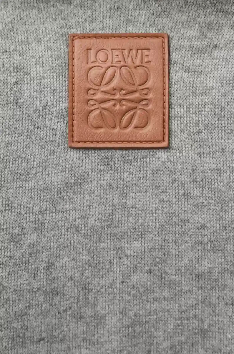 felpa polo in cotone e cashmere grigio piombo