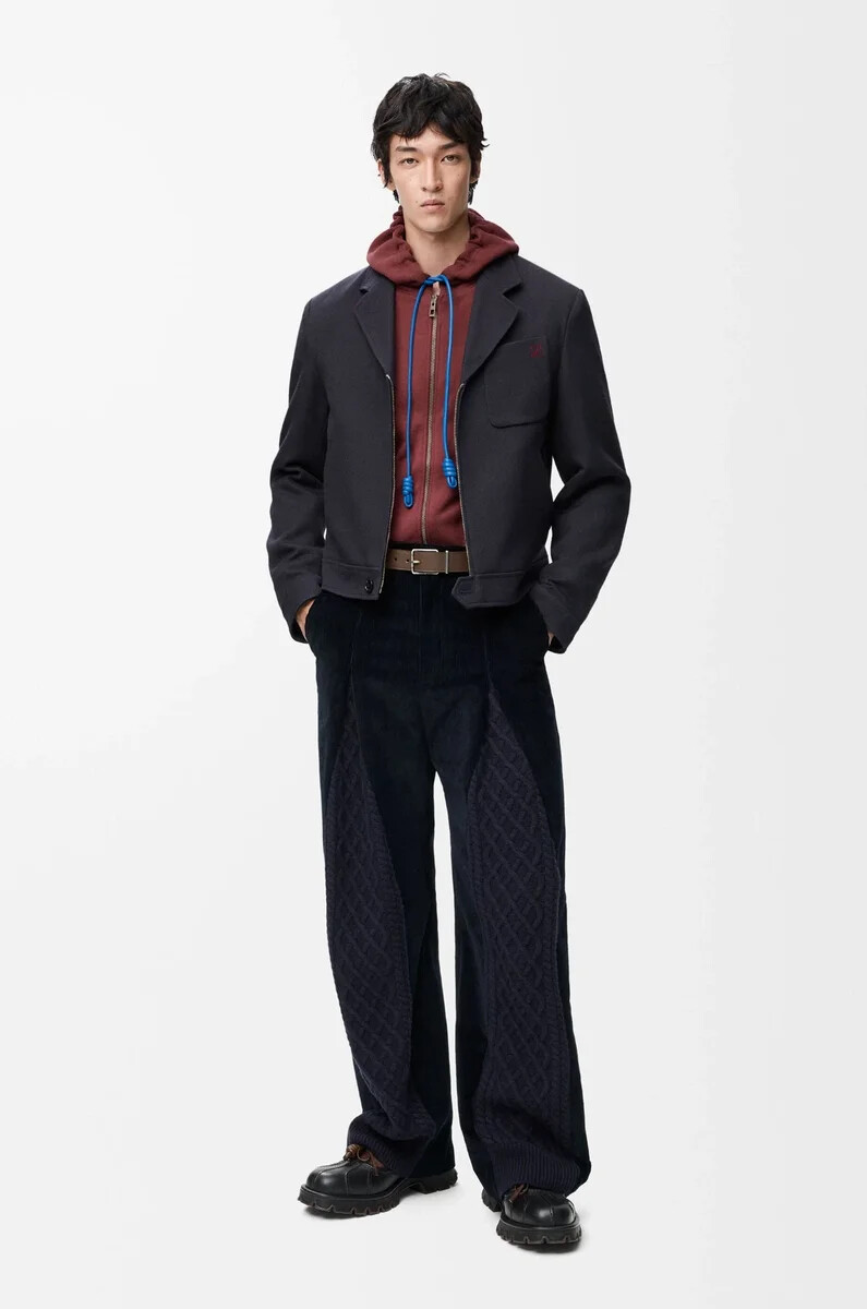 felpa con cappuccio e zip in cotone bordeaux