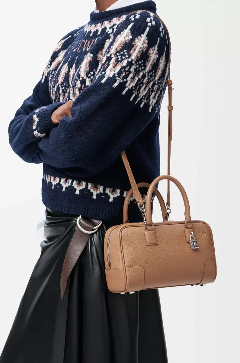 borsa amazona 23 in morbida pelle di vitello grana mocha