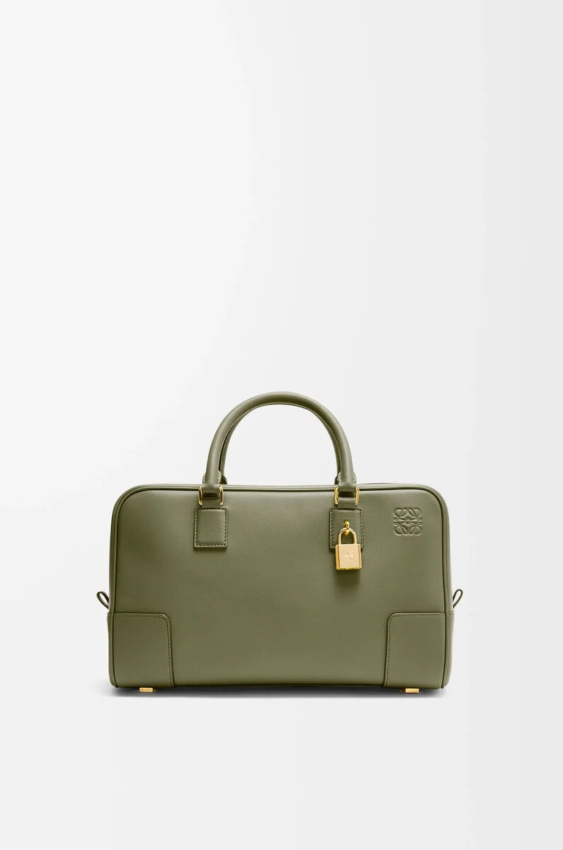 borsa amazona 28 in pelle di vitello nappa avocado green