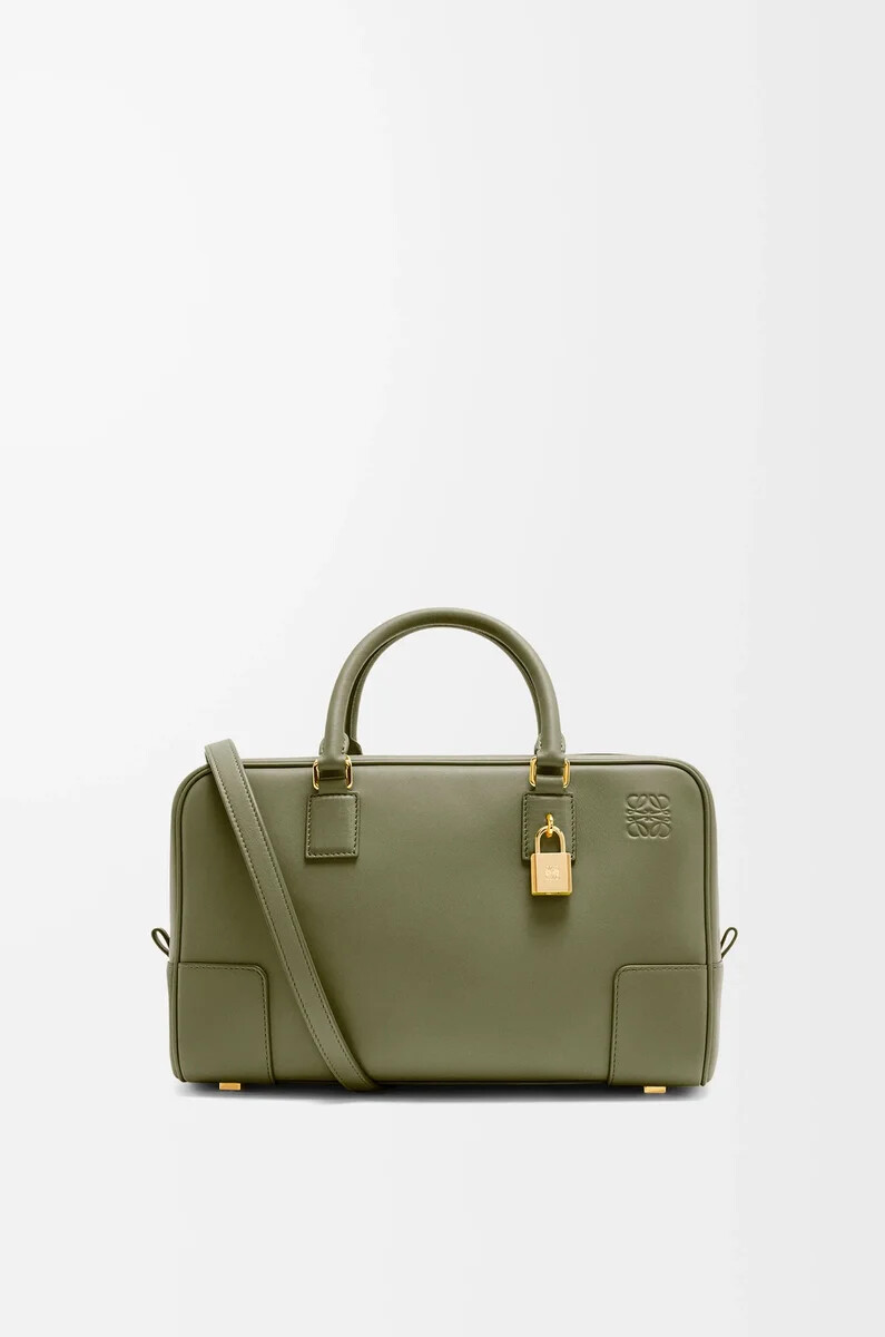 borsa amazona 28 in pelle di vitello nappa avocado green