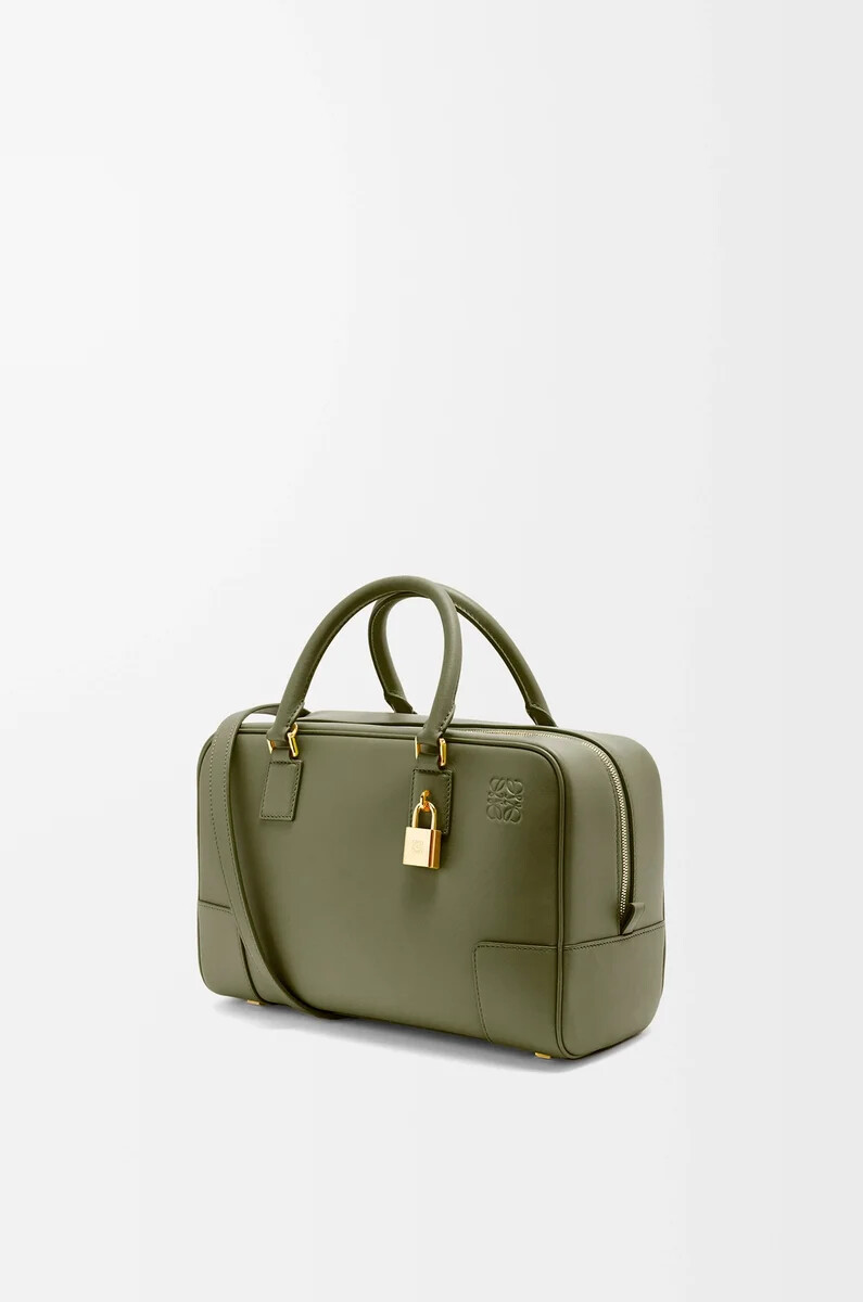 borsa amazona 28 in pelle di vitello nappa avocado green