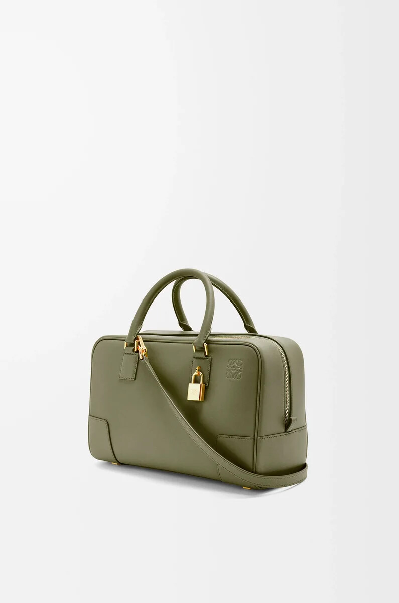 borsa amazona 28 in pelle di vitello nappa avocado green