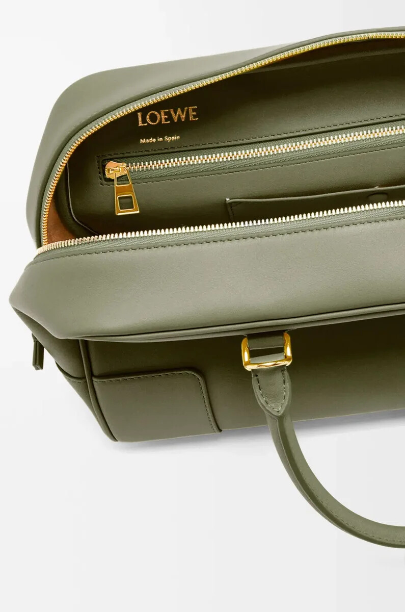 borsa amazona 28 in pelle di vitello nappa avocado green