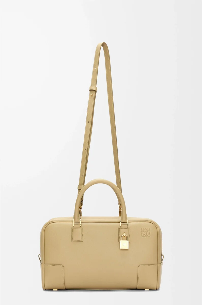 borsa amazona 28 in pelle di vitello nappa clay green