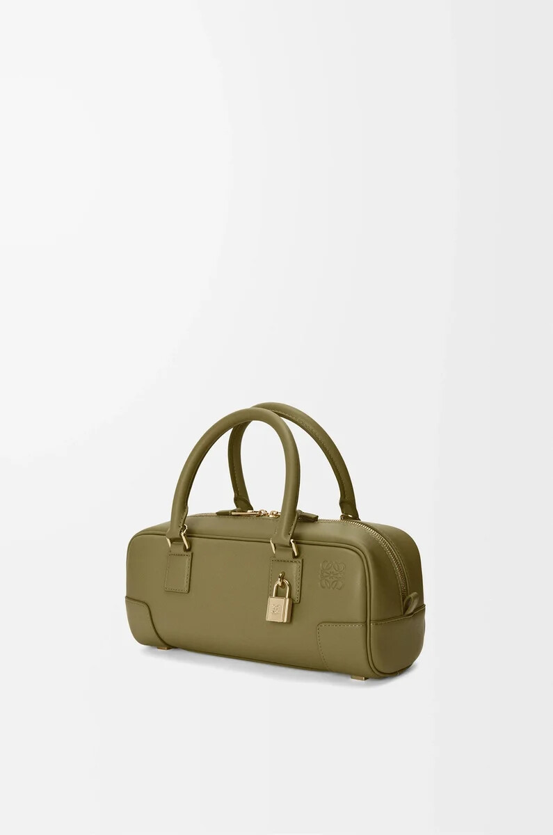 borsa corta amazona 23 in pelle di vitello nappa oliva