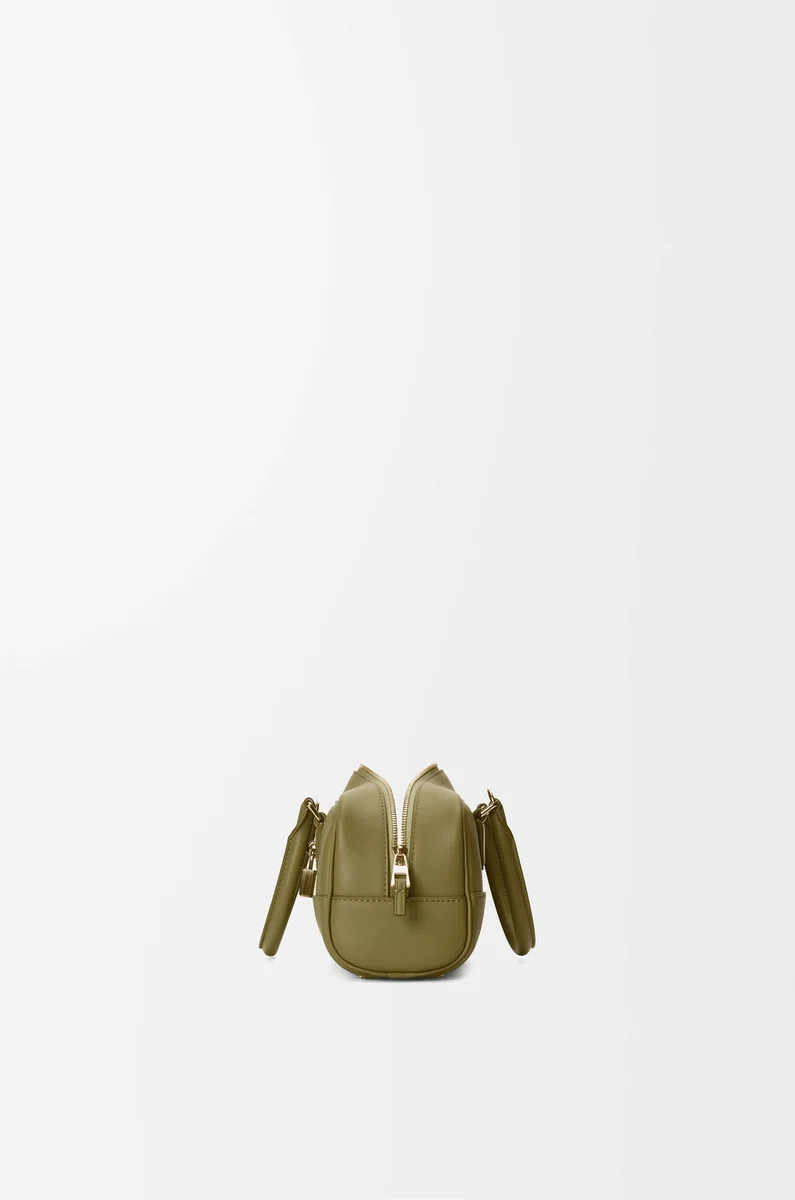 borsa corta amazona 23 in pelle di vitello nappa oliva