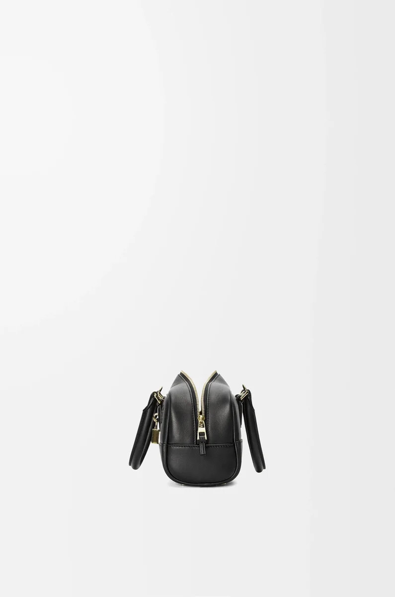 borsa corta amazona 23 in pelle di vitello nappa nero