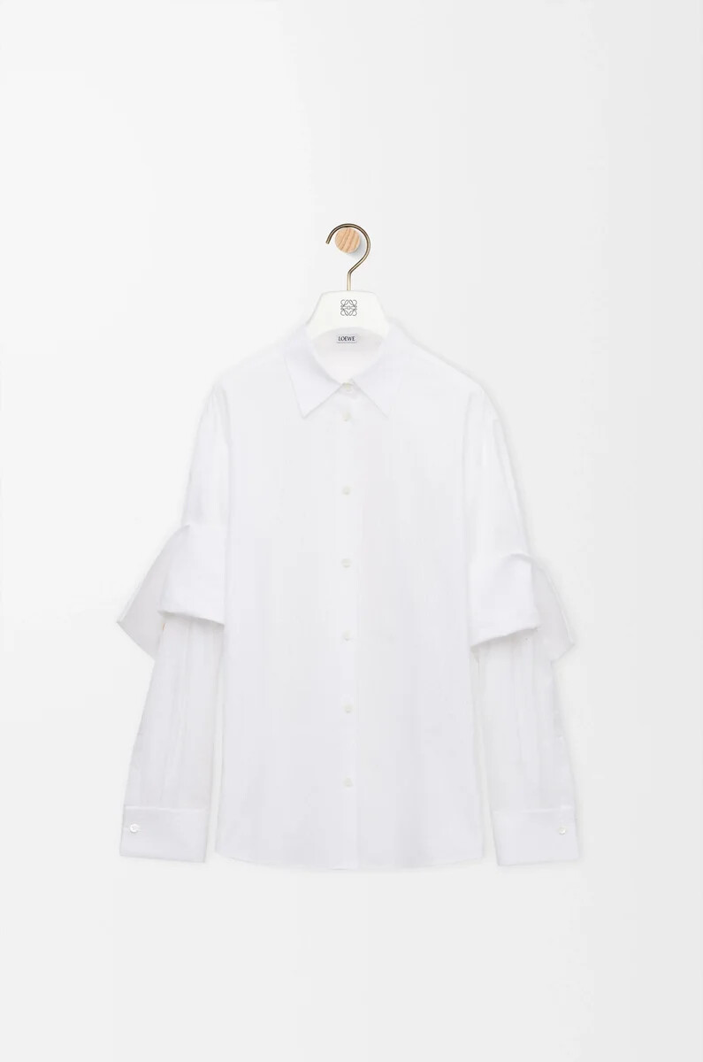 camicia in cotone bianco