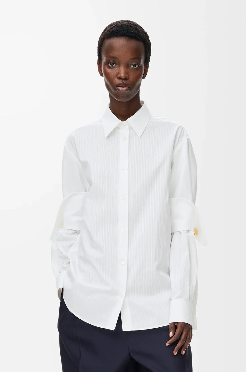 camicia in cotone bianco