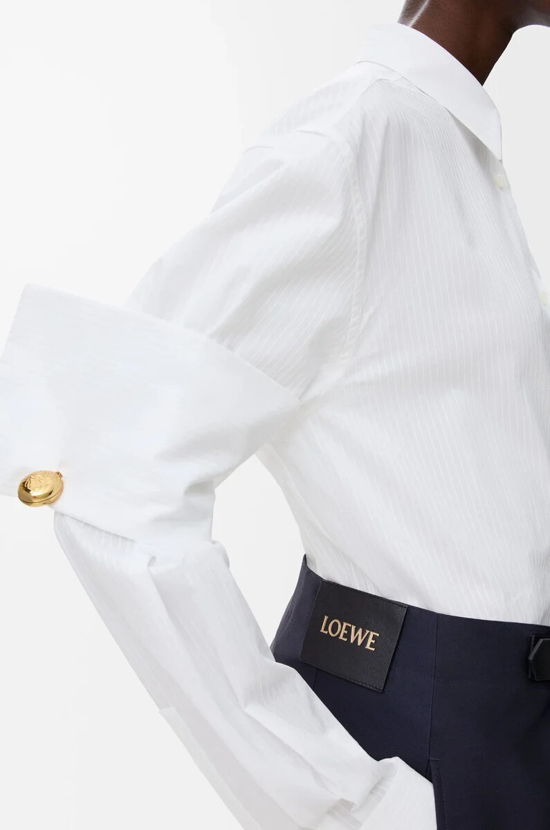 camicia in cotone bianco