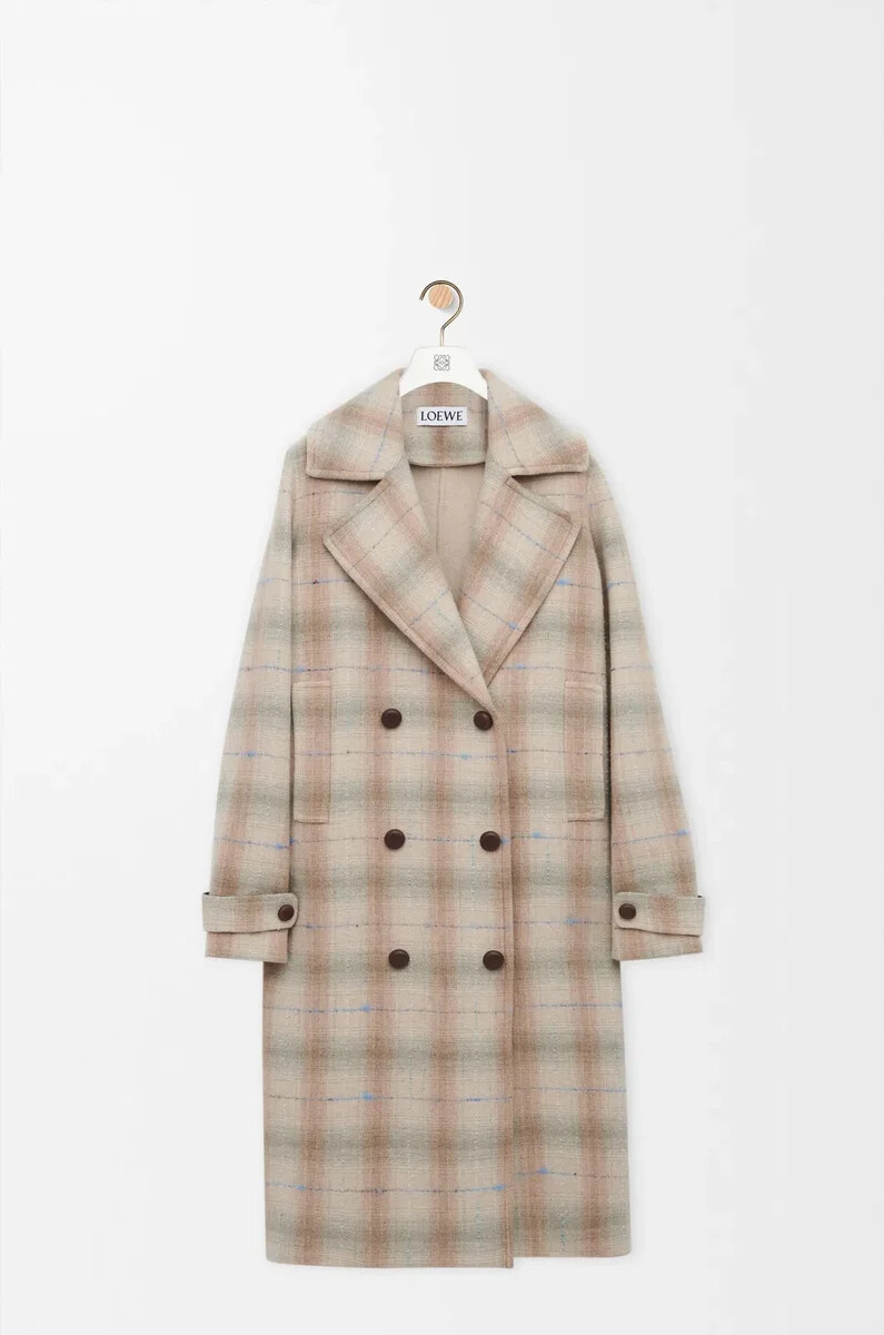 cappotto in misto lana e cashmere beige