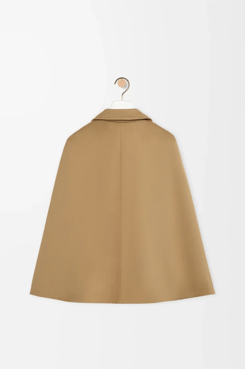 giacca a mantella in cotone beige