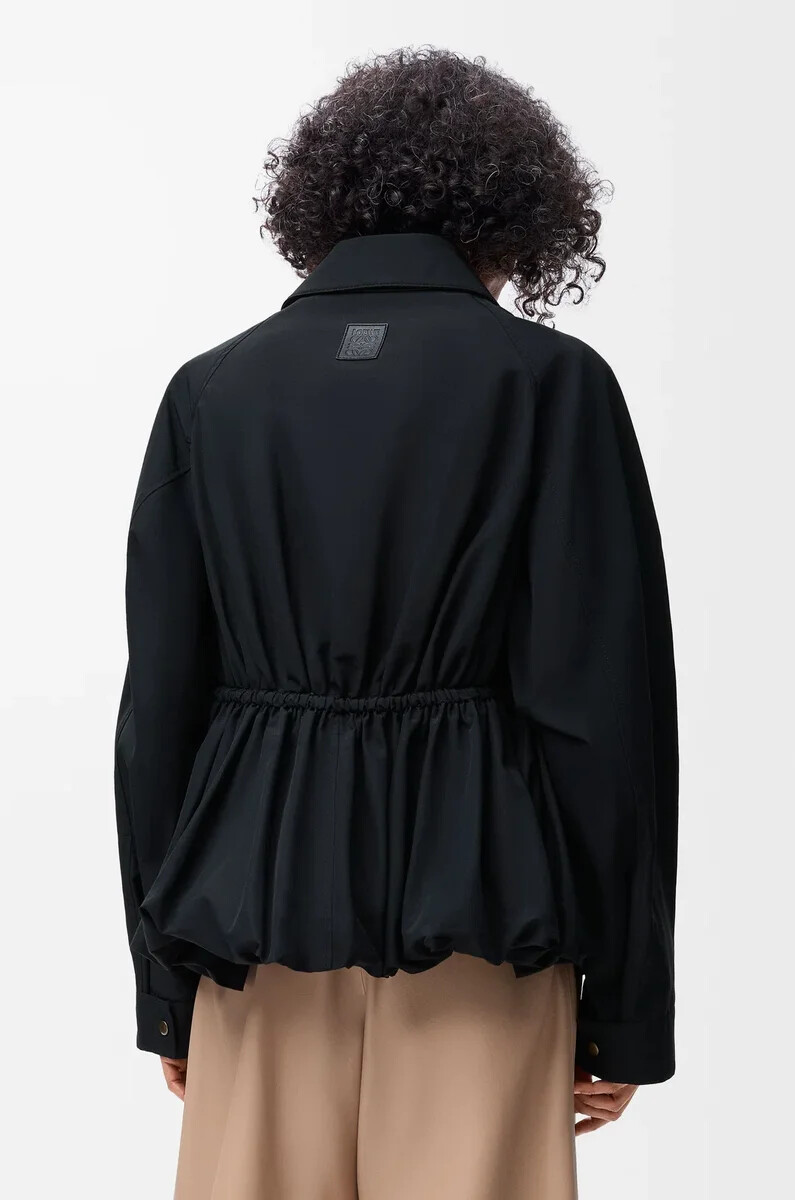 giacca in misto cotone nero