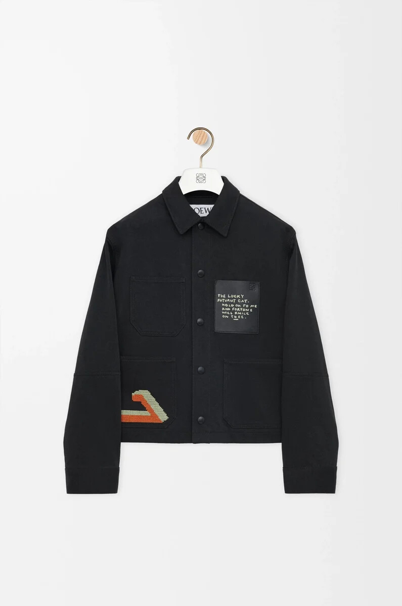 giacca in cotone nero