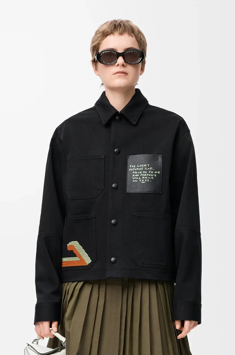 giacca in cotone nero