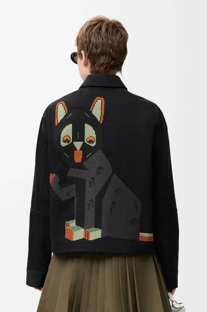 giacca in cotone nero