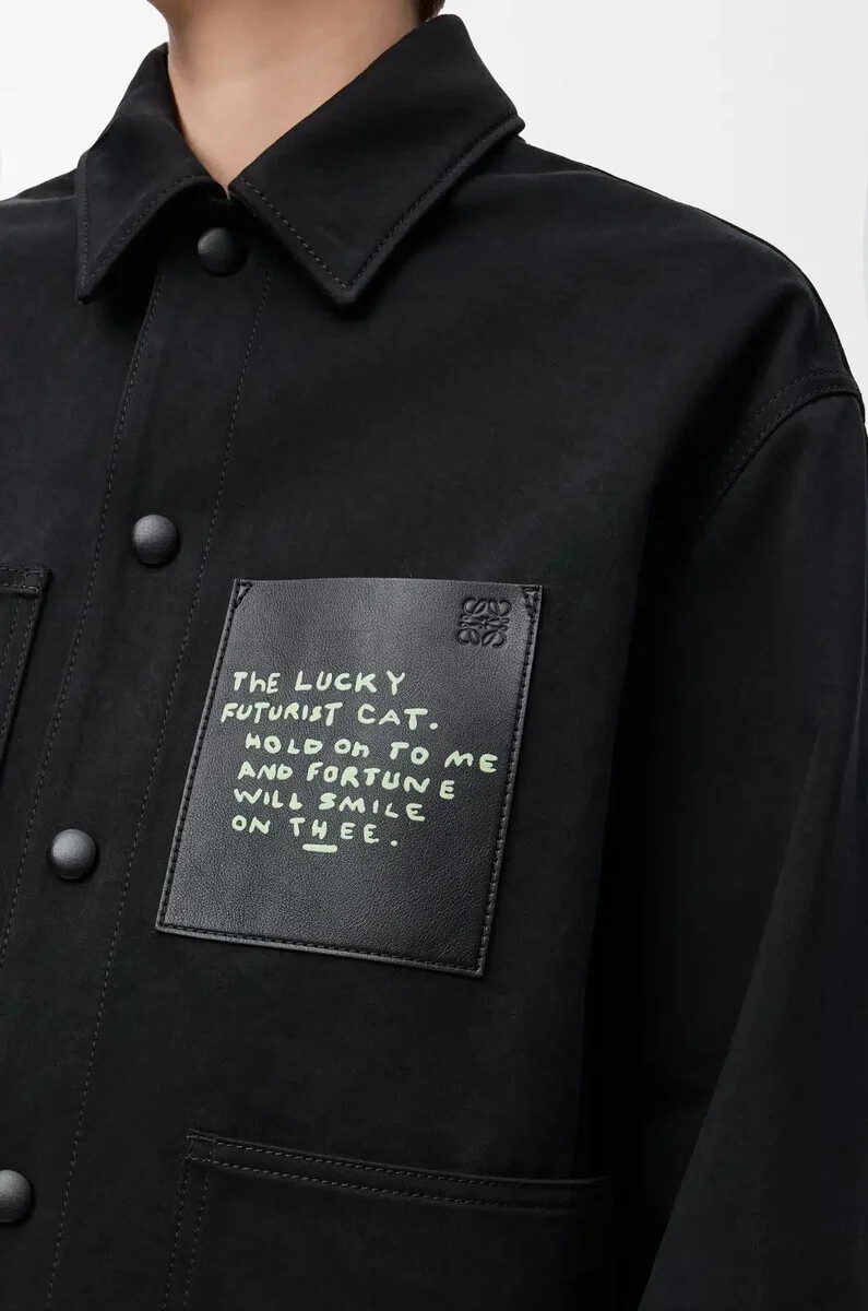 giacca in cotone nero