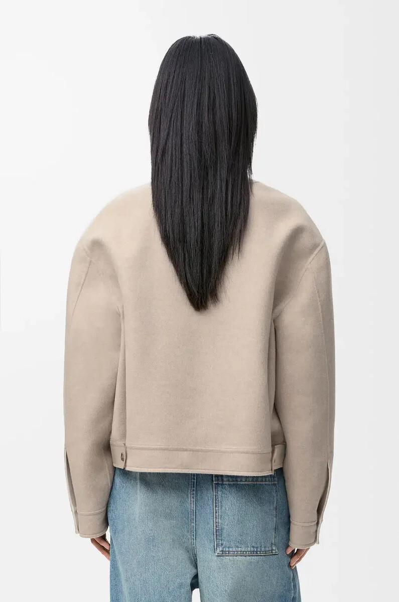 cardigan in lana e cashmere arenariabianco