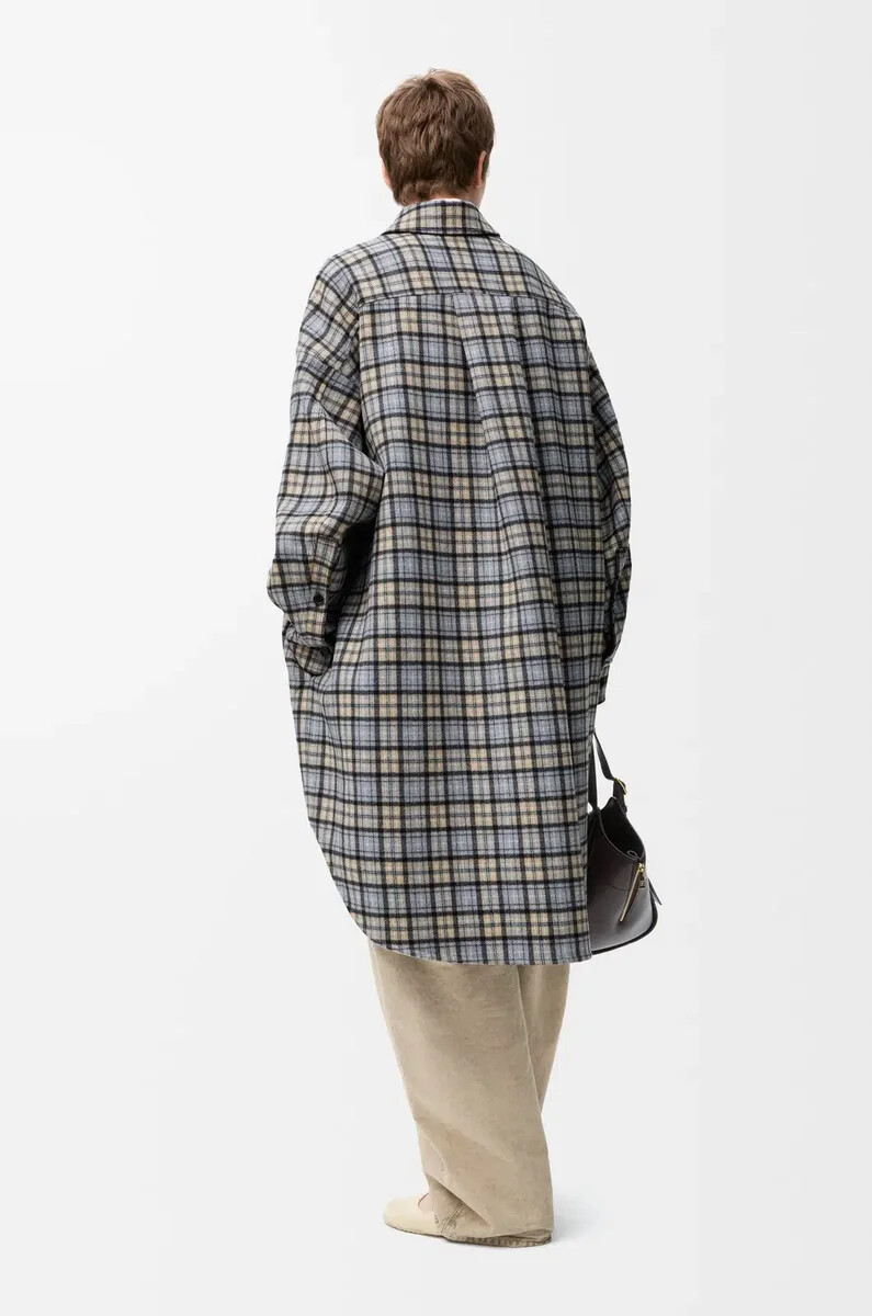 cappotto in lana e cashmere beigegrigio
