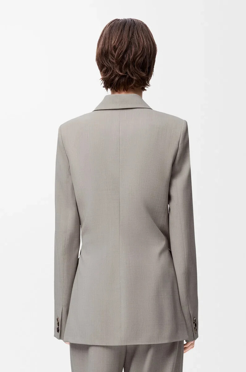 giacca in lana beige chiaro melange