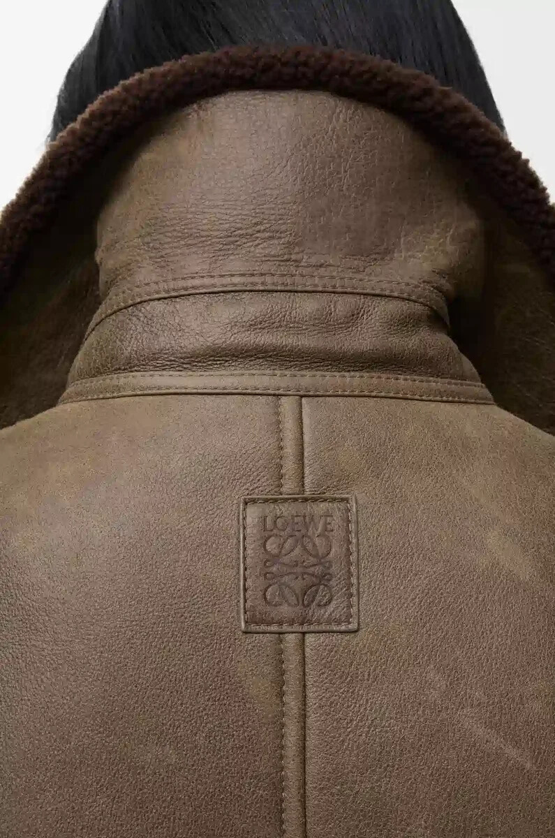 giacca in shearling sage