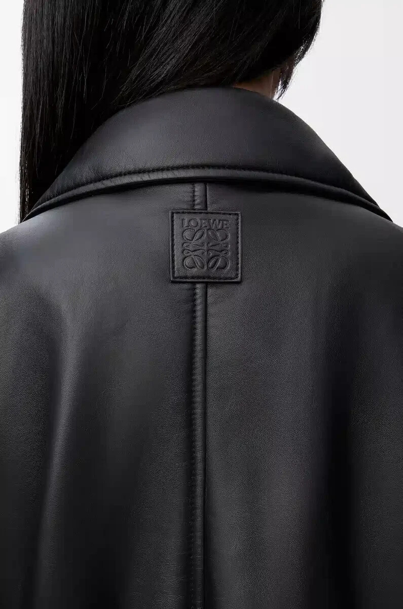 giacca biker in nappa di agnello nero