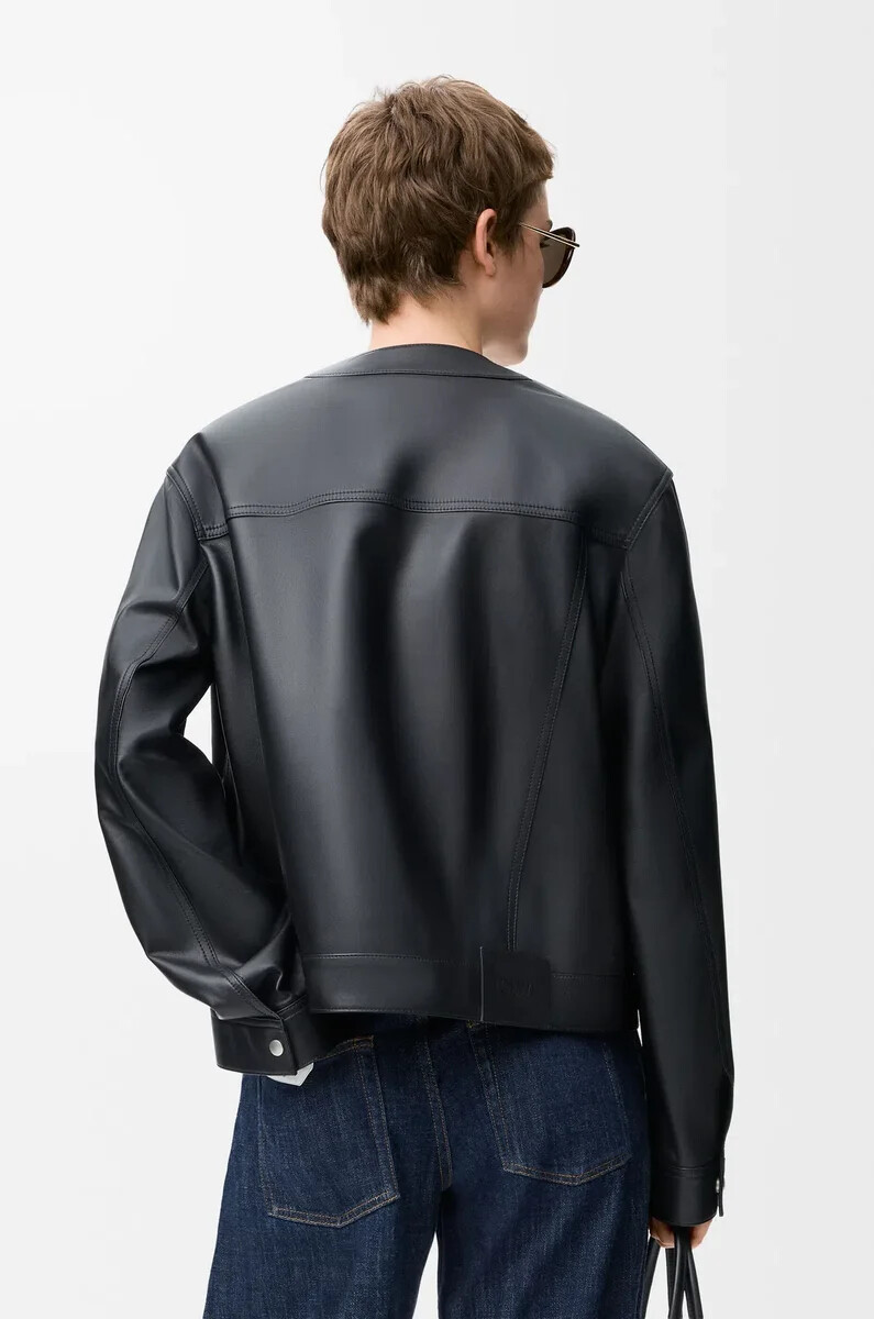 cardigan in nappa di agnello nero