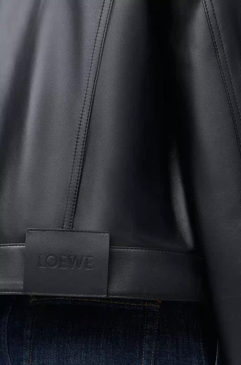 cardigan in nappa di agnello nero