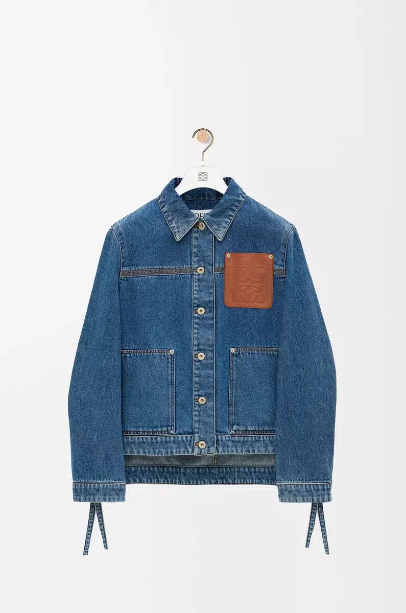 giacca da lavoro in denim jeans blu