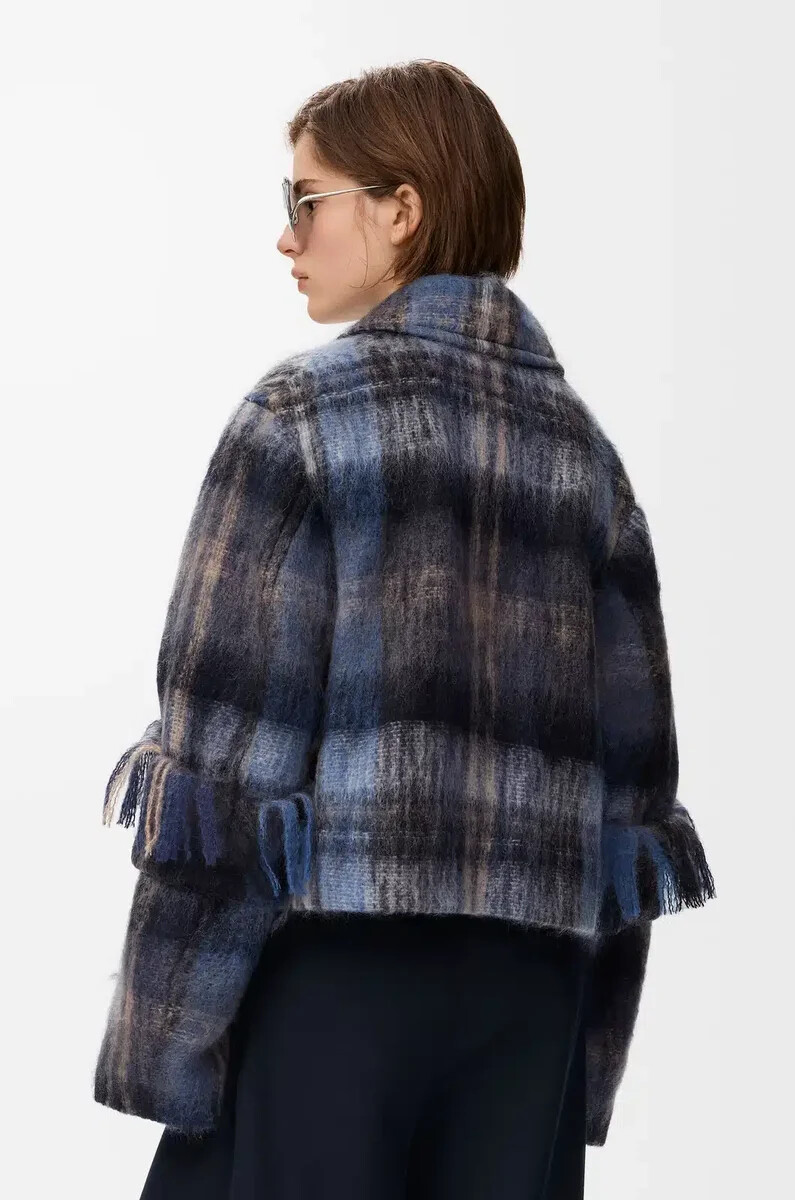 giacca in misto mohair e lana blumulticolore