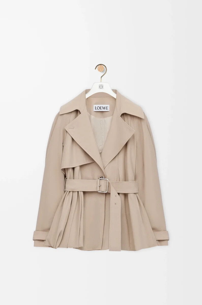 giacca in cotone beige