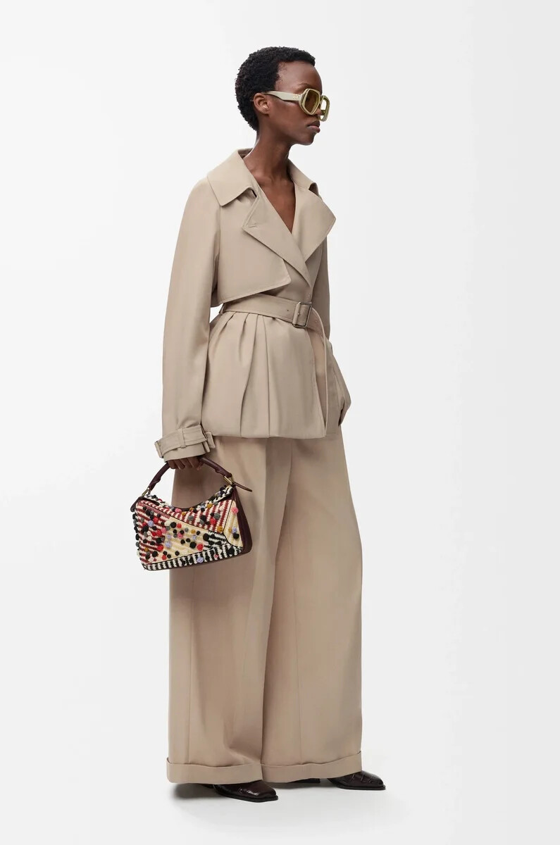 giacca in cotone beige