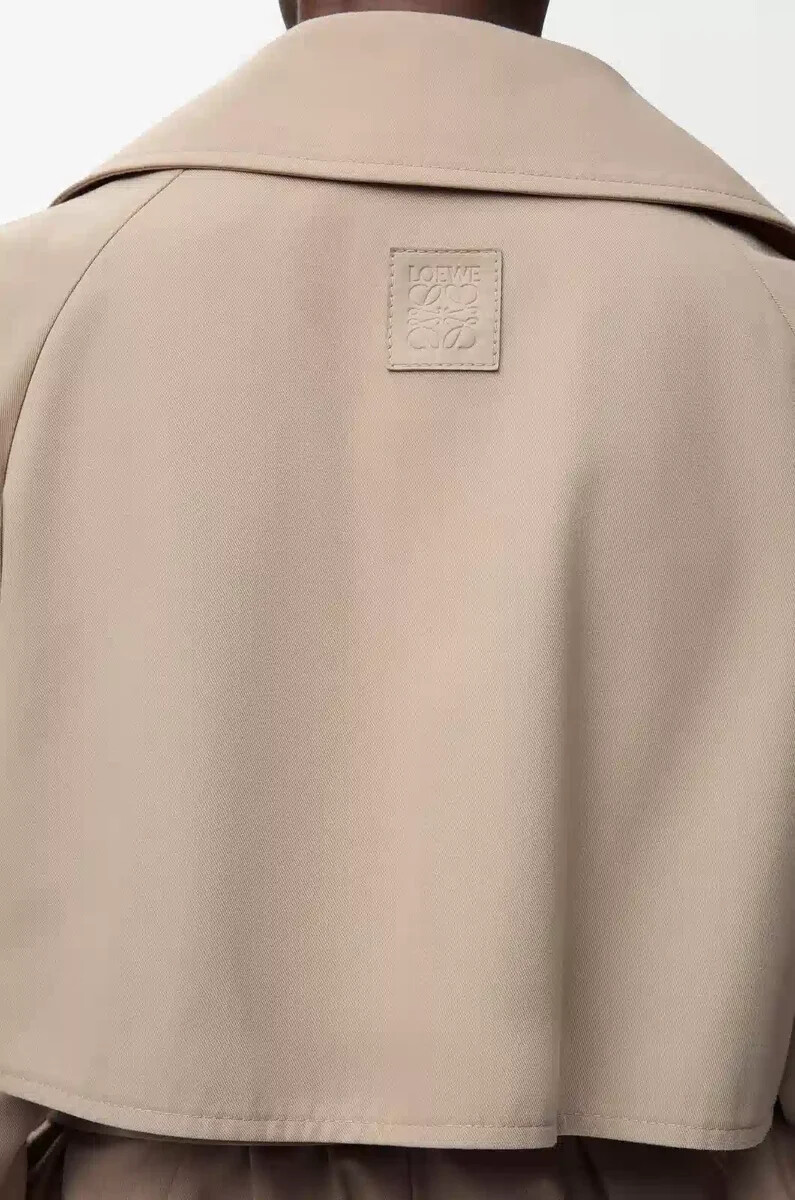 giacca in cotone beige