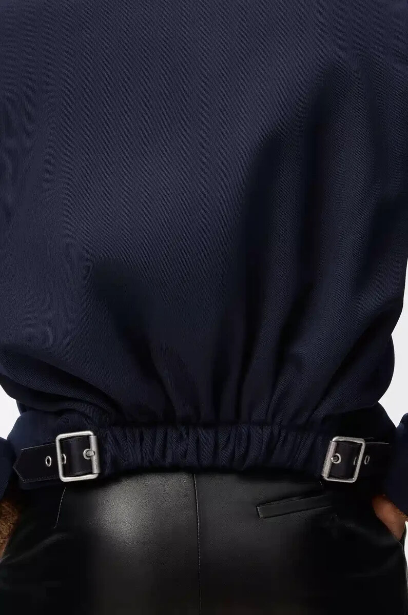 giacca sartoriale in lana blu navy