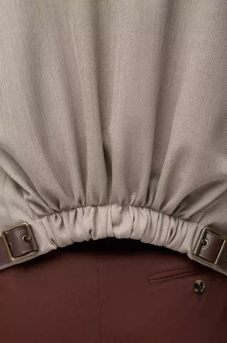 giacca sartoriale in lana beige melange