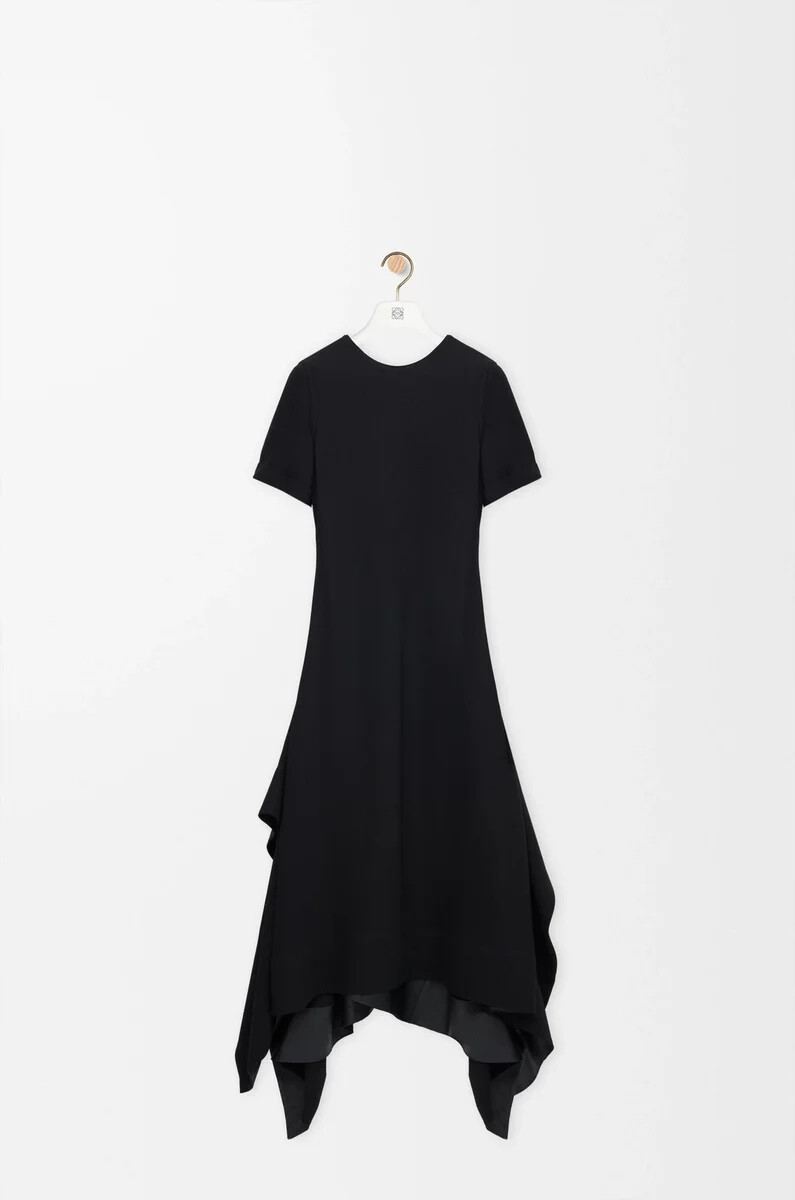 abito in viscosa elasticizzata nero