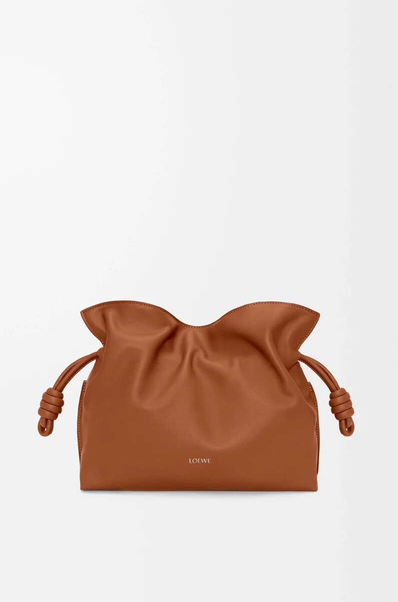 clutch flamenco media in vitello nappa scoiattolo