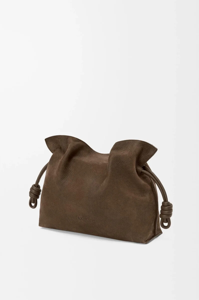 clutch flamenco media in nabuk grana tundra
