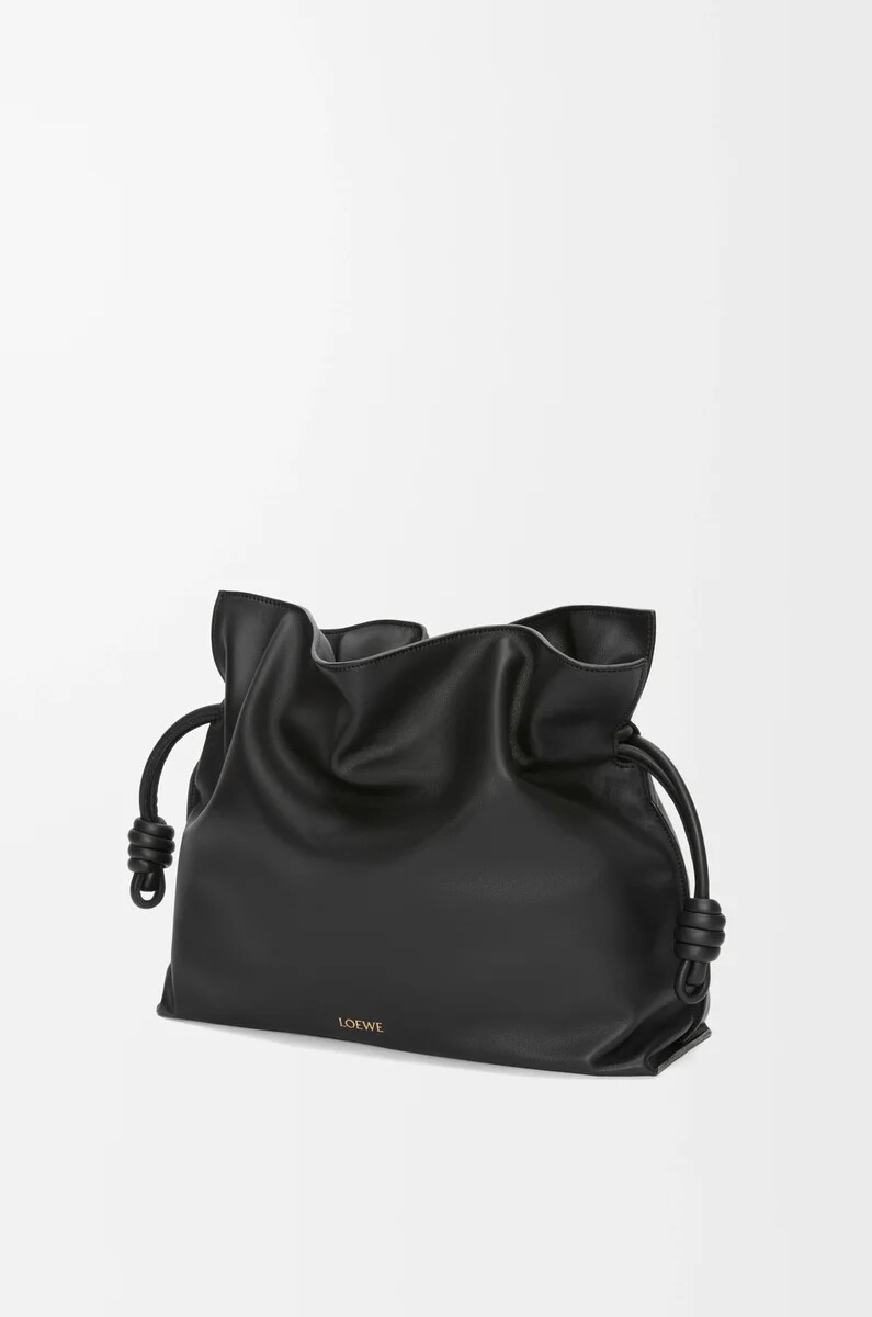 clutch flamenco grande in vitello nappa nero