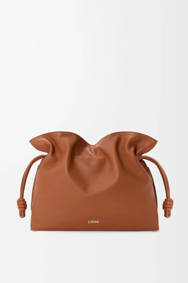 clutch flamenco grande in vitello nappa scoiattolo