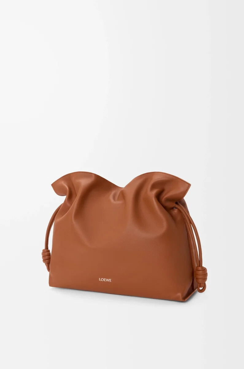 clutch flamenco grande in vitello nappa scoiattolo