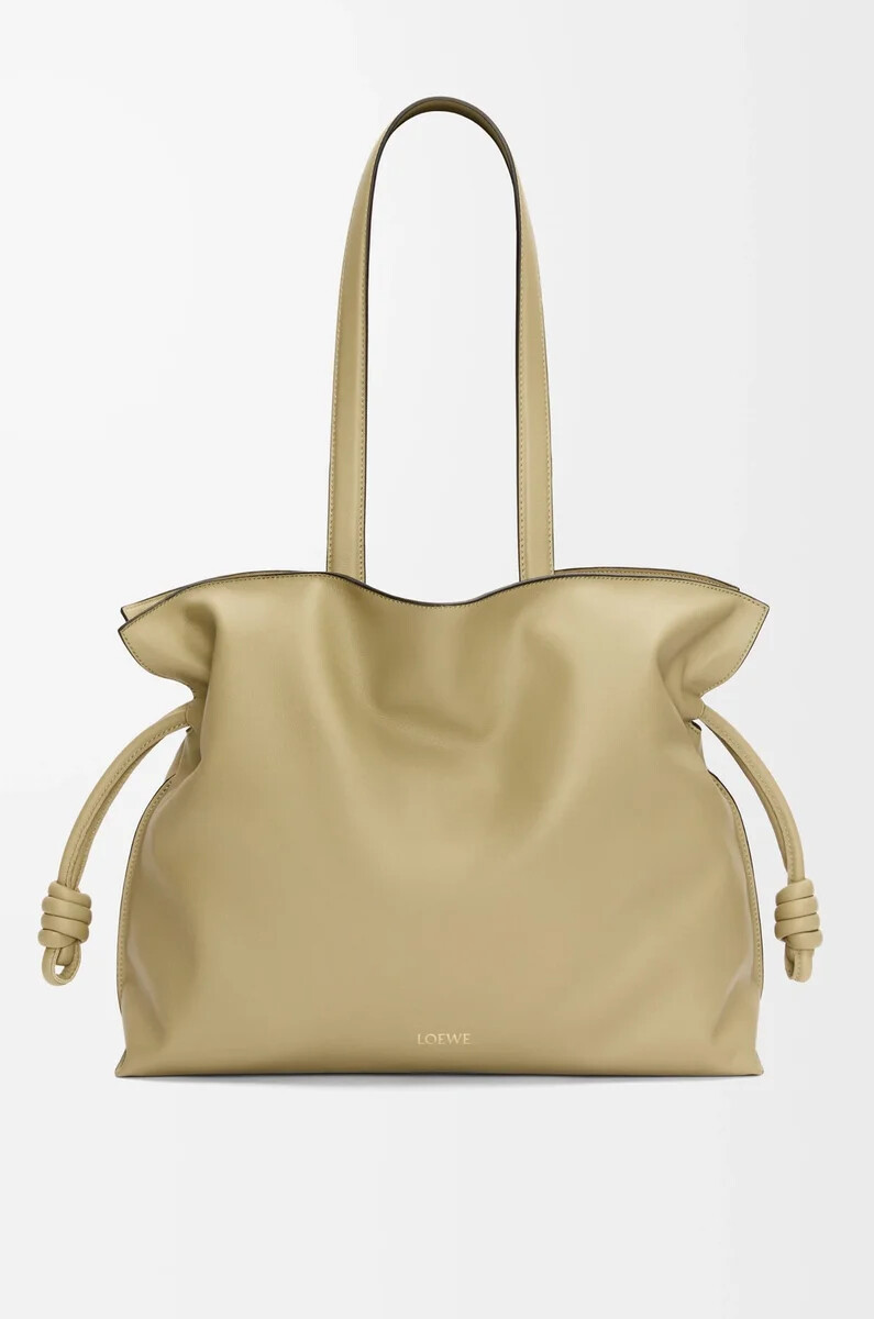 clutch flamenco grande in vitello nappa clay green