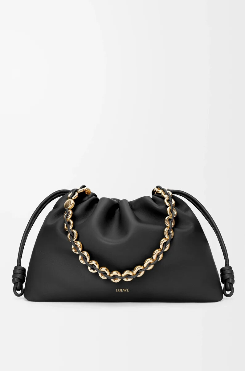 borsa flamenco grande in morbida nappa di agnello nera