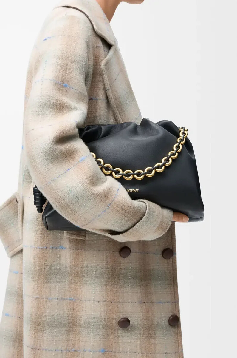 borsa flamenco grande in morbida nappa di agnello nera